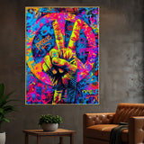 Abstract Man With The Glasses Cotton Canvas Wall Painting