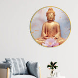 Gautam Buddha Round Wall Art Painting for Home Décor