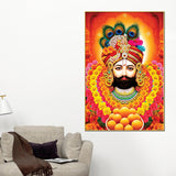 Royal Khatu Shyam Ji Canvas Painting Traditional Wall Decor