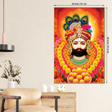 Royal Khatu Shyam Ji Canvas Painting Traditional Wall Decor