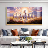 Running Horses Acrylic Wall Painting – Large Canvas Horse Wall Art for Living Room
