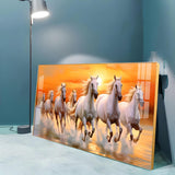 Abstract Horses Acrylic Wall Painting – Modern Art Horse Wall Décor