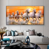 Abstract Horses Acrylic Wall Painting – Modern Art Horse Wall Décor