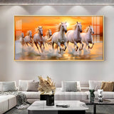 Abstract Horses Acrylic Wall Painting – Modern Art Horse Wall Décor