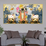 Shrinathji Krishna Pichwai Art Canvas Wall Painting