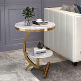 Two-Tier Stylish Round Contemporary Side Table