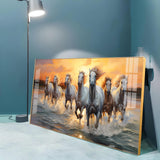 White Horse Acrylic Wall Painting – Elegant Horse Wall Décor