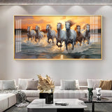 White Horse Acrylic Wall Painting – Elegant Horse Wall Décor