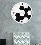 Black & White Honeycomb MDF Modern Analog Wall Clock