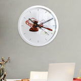 Graphical Wood Wall Clock for Lawyer's Office