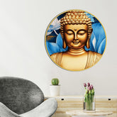 Zen Inspired Gautam Buddha Round Shape Painting