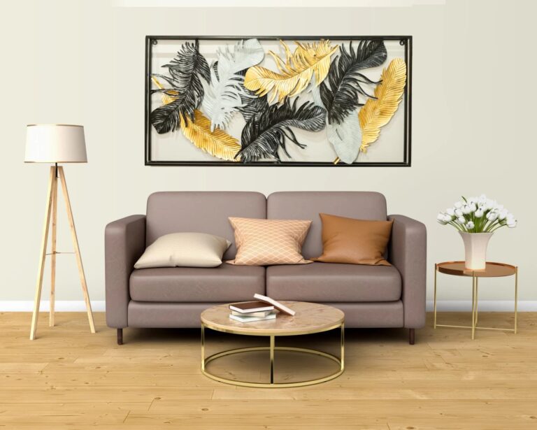 Metal Leaves Wall Frame
