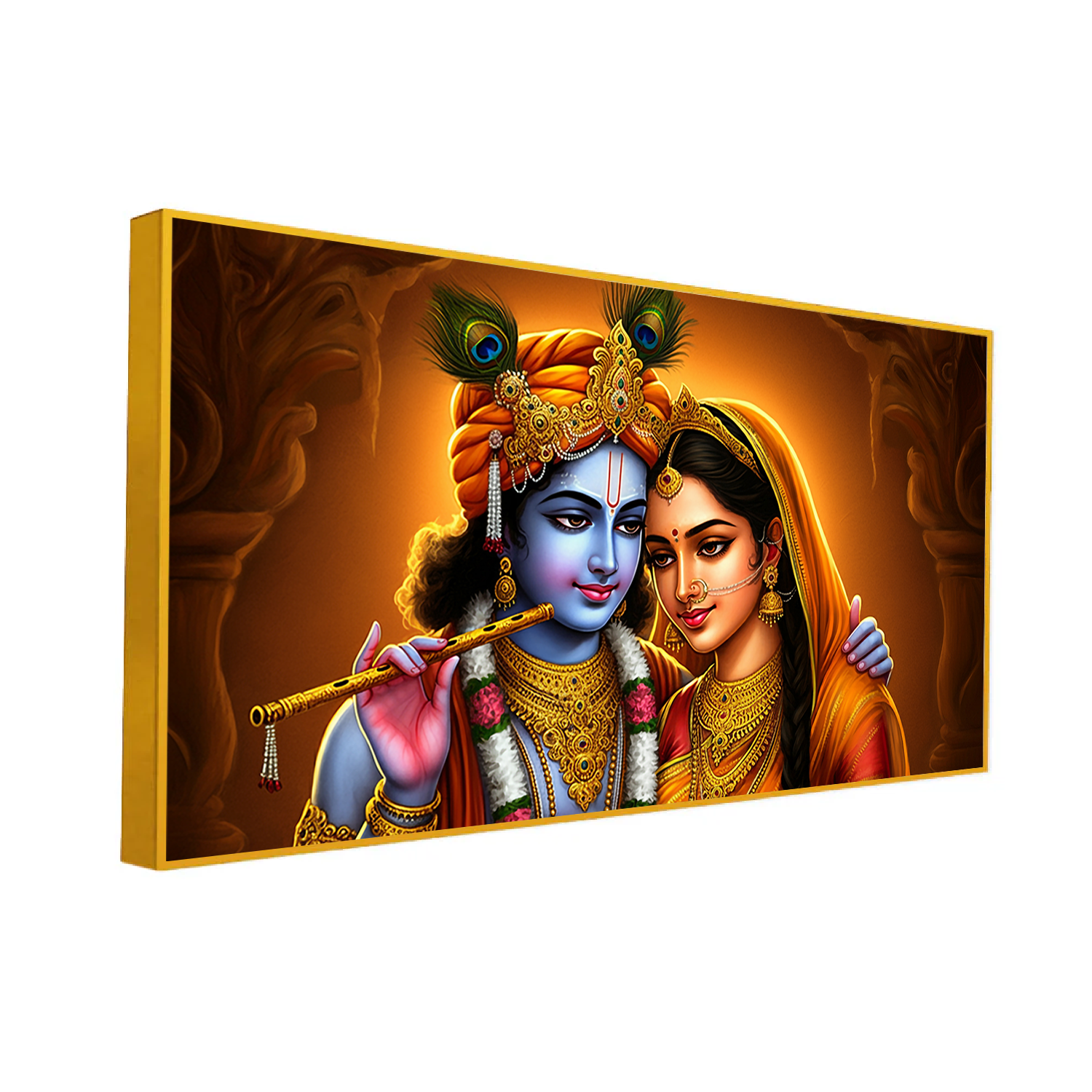 Handcrafted Radha Krishna Wall Painting – Perfect For Your Walls