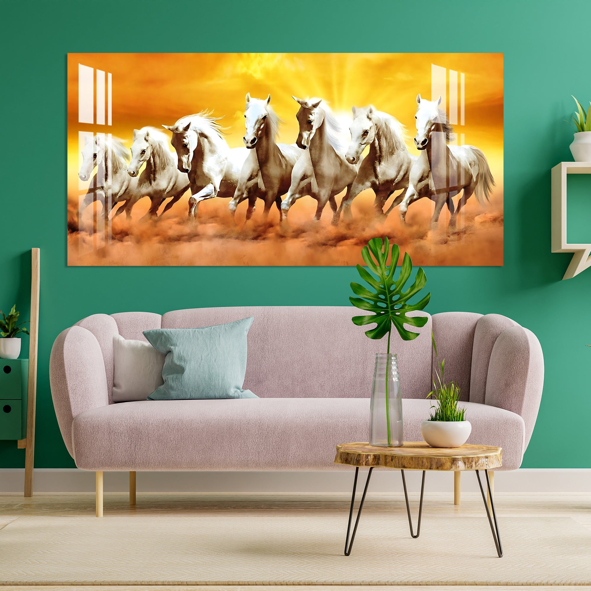 Modern Abstract Horse Acrylic Wall Painting – Artistic Canvas Wall Art