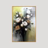 Elegant Floral Acrylic Wall Painting – Modern Home Décor Art