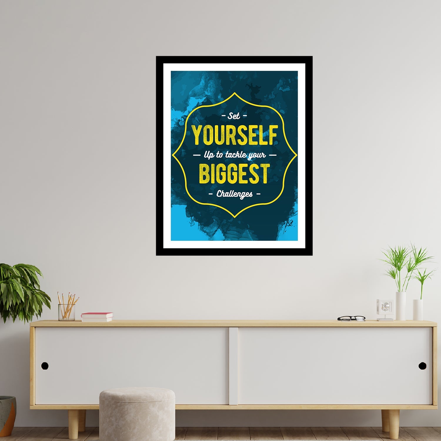 Set Yourself   Up to Tackle Your Biggest   Challenges Premium Motivational Quotes Photo Frame