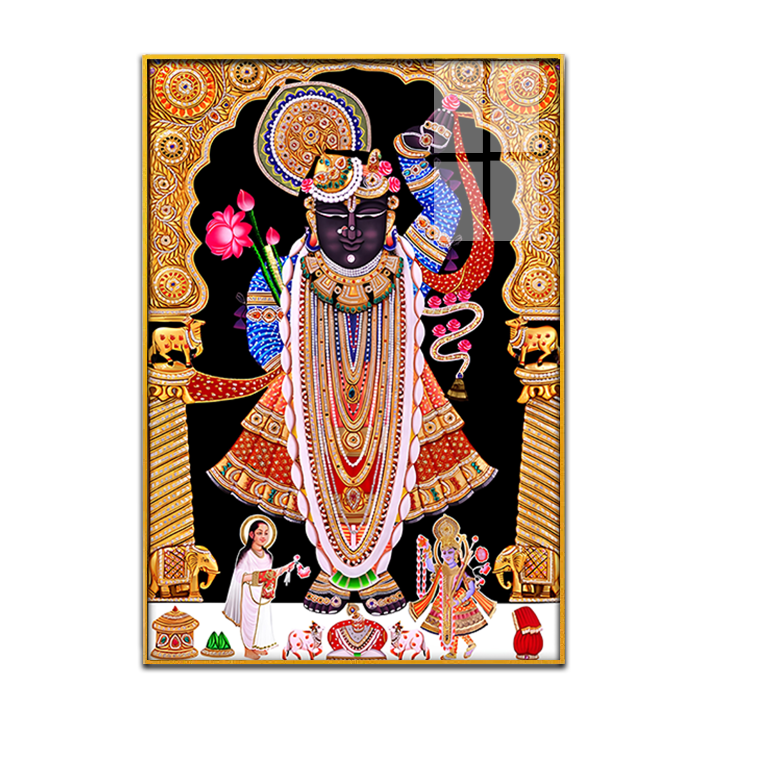 Shreenath Ji Maharaj Spiritual Acrylic Painting