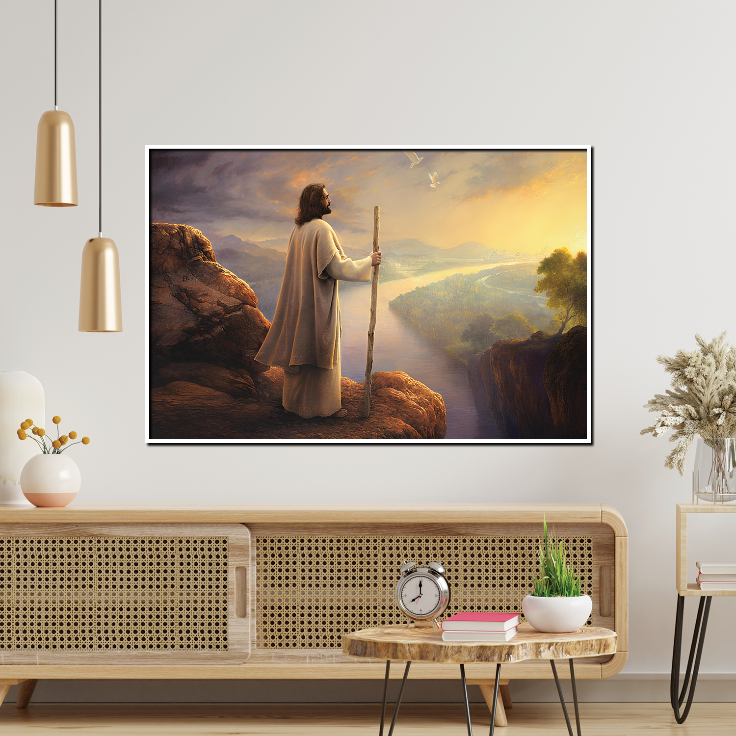Messiah  Jesus Canvas Printed Wall Paintings for Living Room, Meditation Room, Bedroom, Churches, Hospitals