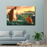 Emmanuel  Jesus Canvas Printed Wall Paintings for Living Room, Meditation Room, Bedroom, Churches, Hospitals