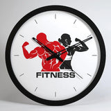 Fitness Freak Wall Clock for Gym Wall Decor- Black Frame