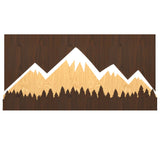 Snow-capped Mountain Backlit Wall Art / Night Light, Walnut or Oak Finish