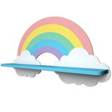 Rainbow Wooden Shelf for Kids