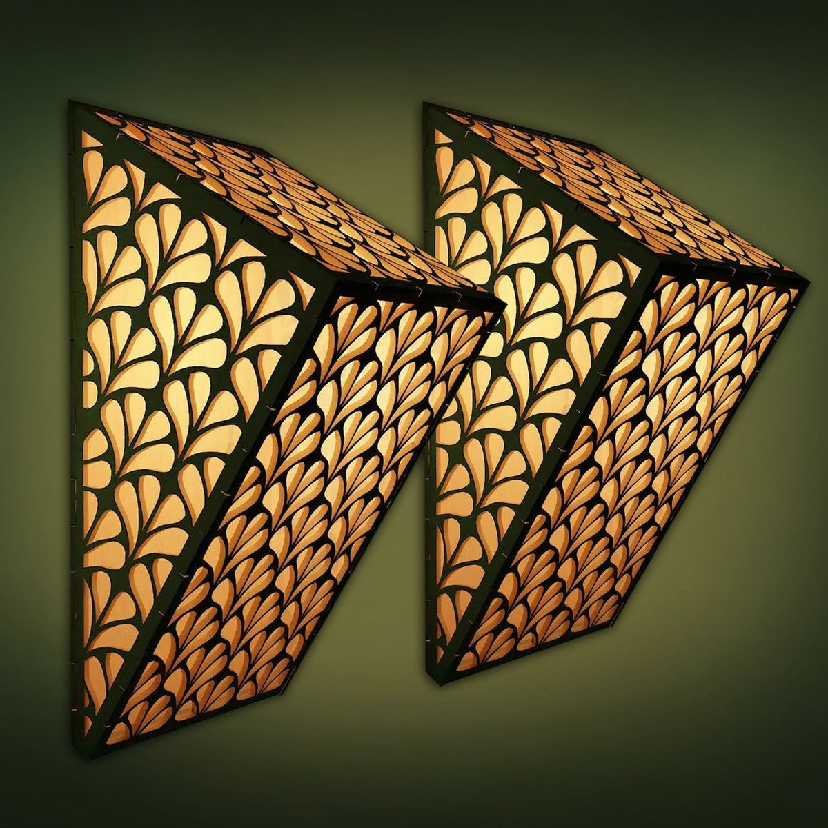 Premium Wooden Wall Lamp Pendant Light Modern Lamp Set Of 2 Pc