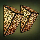 Premium Wooden Wall Lamp Pendant Light Modern Lamp Set Of 2 Pc