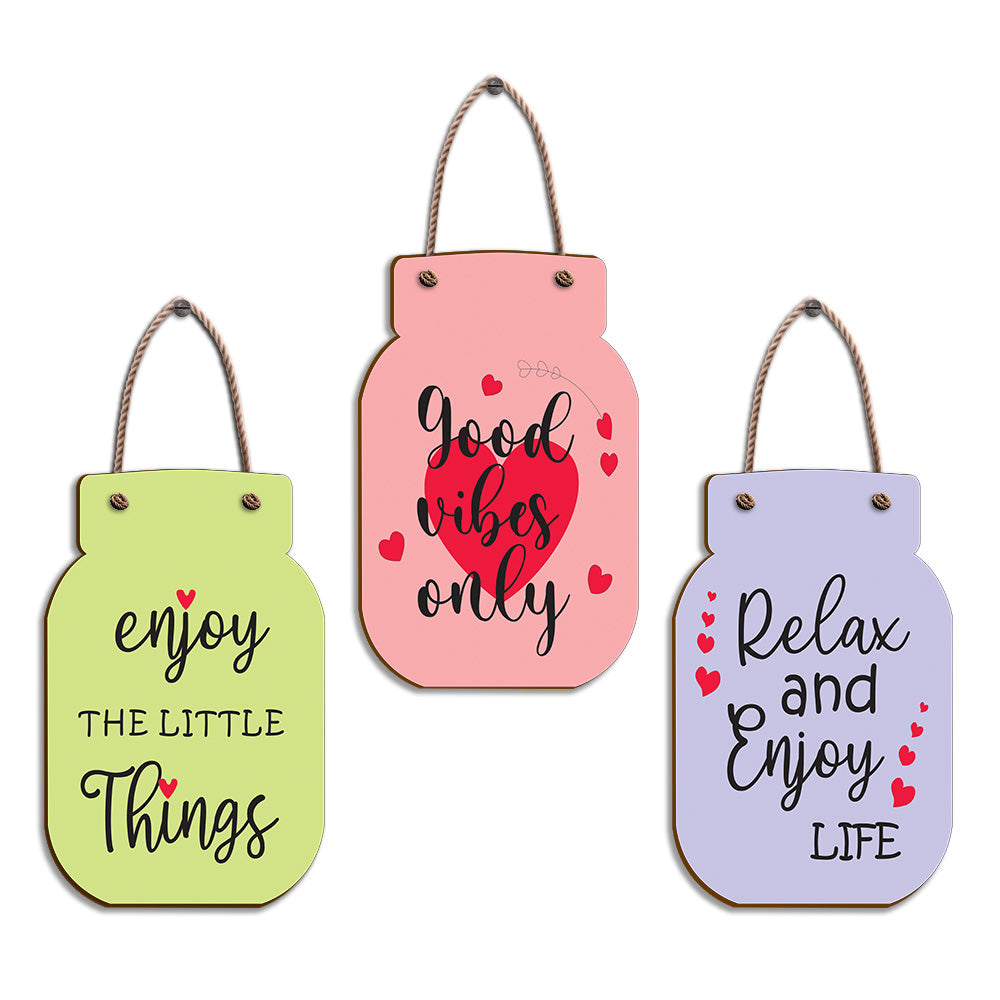Decorative Good Vibes Only Wooden Wall Hanging