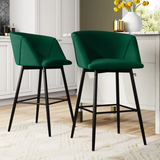 Green Color Clea Counter Stool