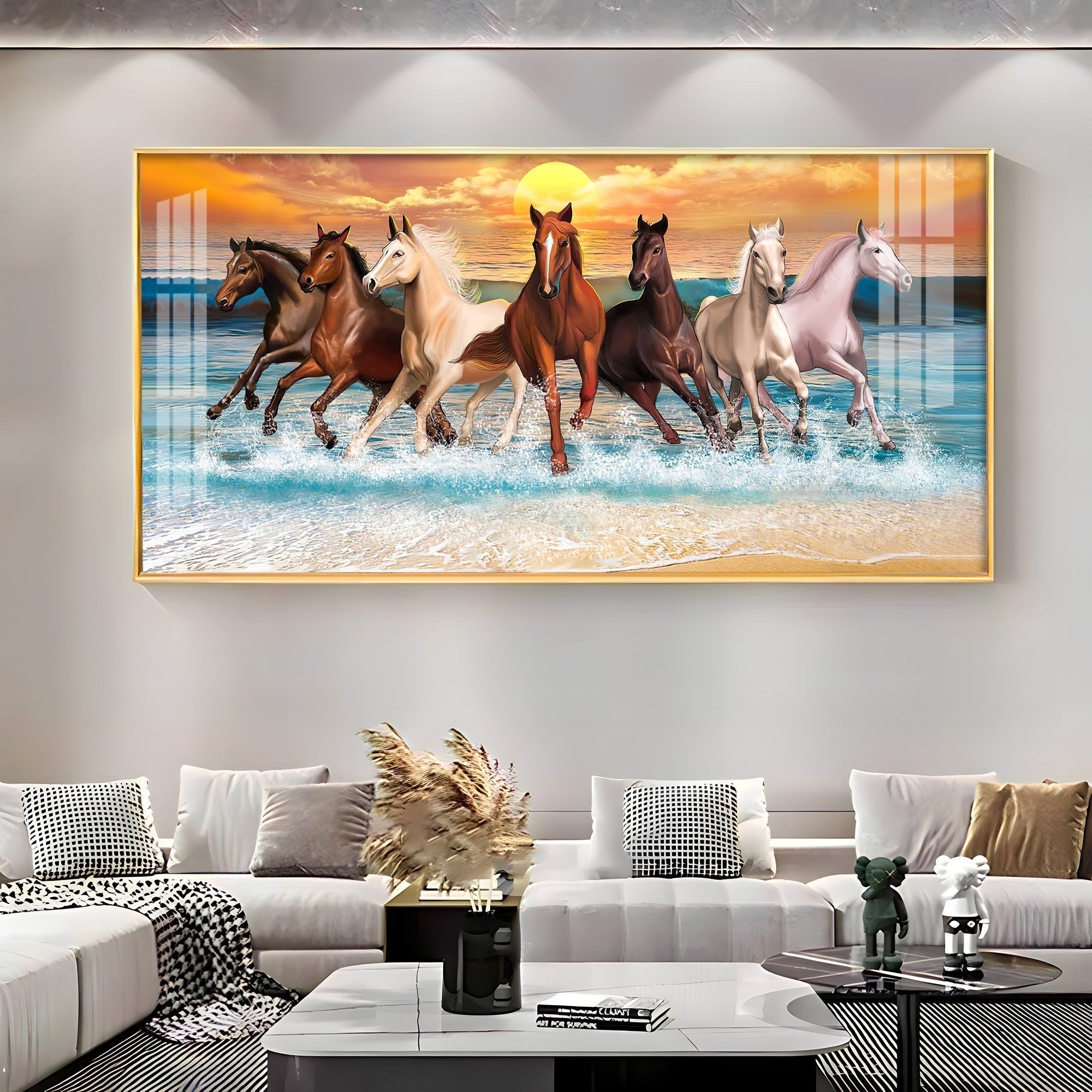 Colorful Horse Acrylic Wall Painting – Contemporary Horse Wall Art