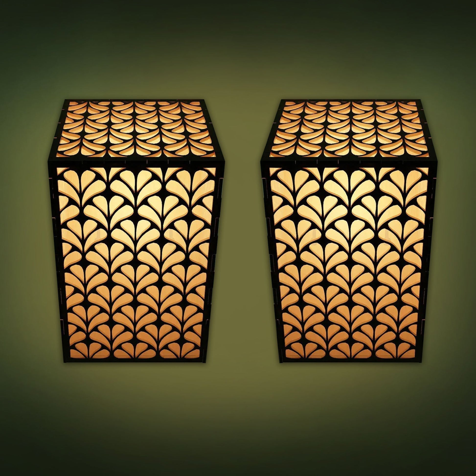 Premium Wooden Wall Lamp Pendant Light Modern Lamp Set Of 2 Pc
