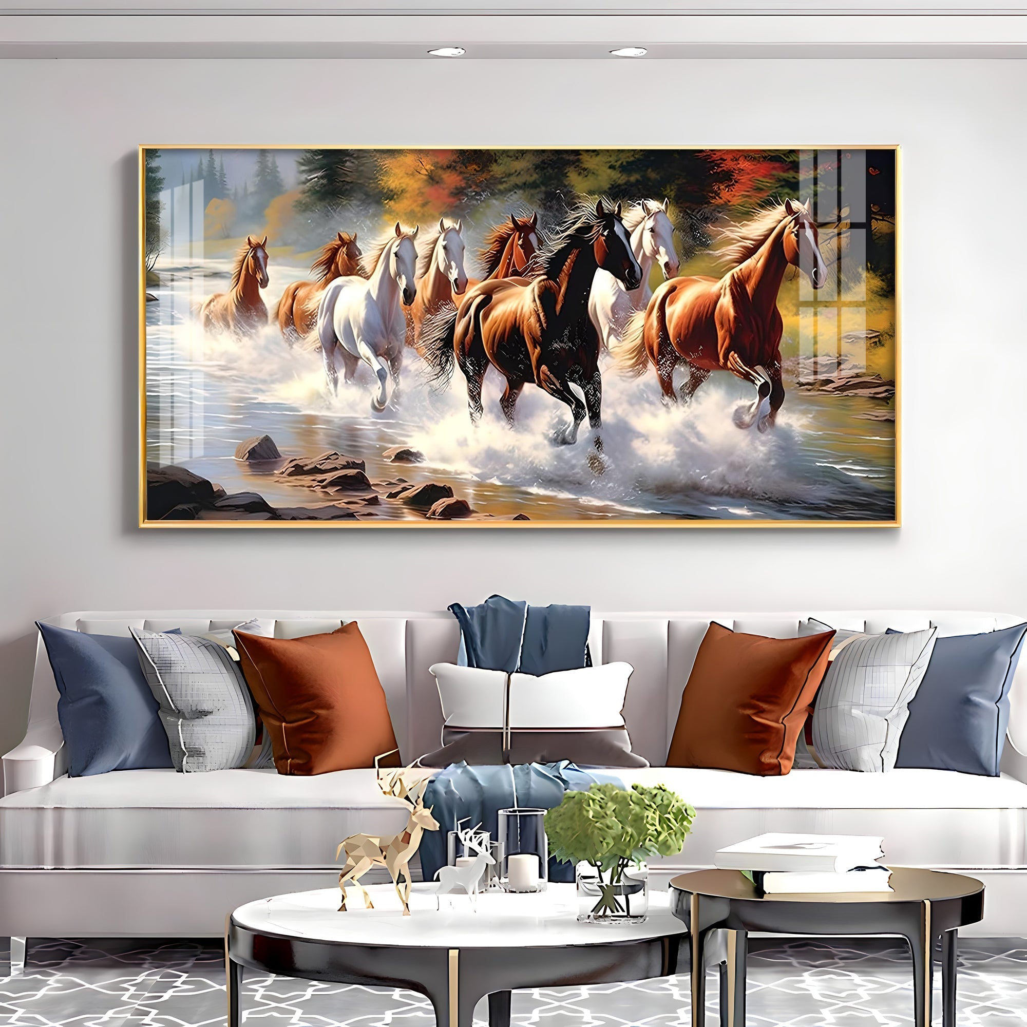 Contemporary Horse Acrylic Wall Painting – Trendy Horse Wall Décor