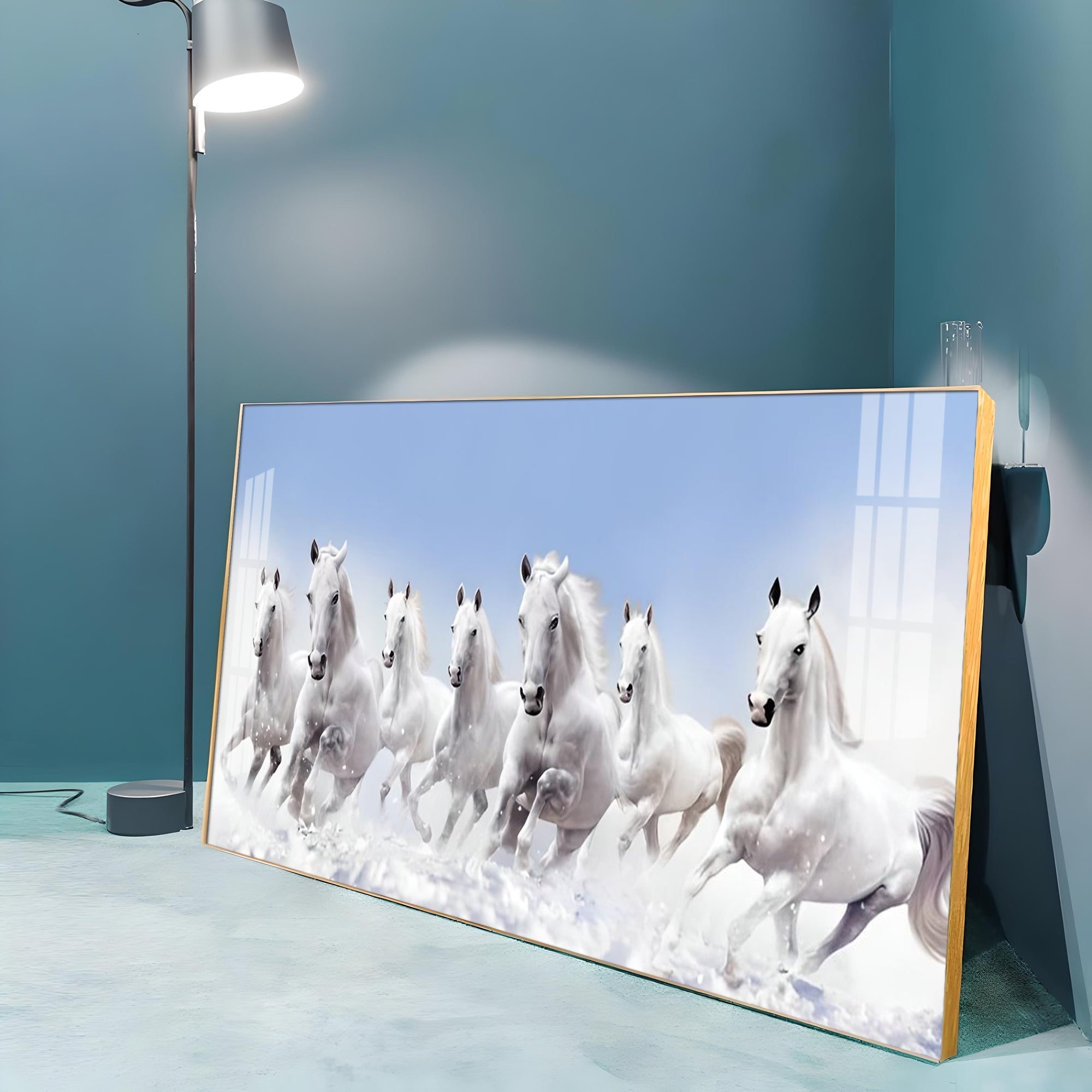 Horse Painting Wall Art – Elegant Horses Acrylic Wall Painting for Home