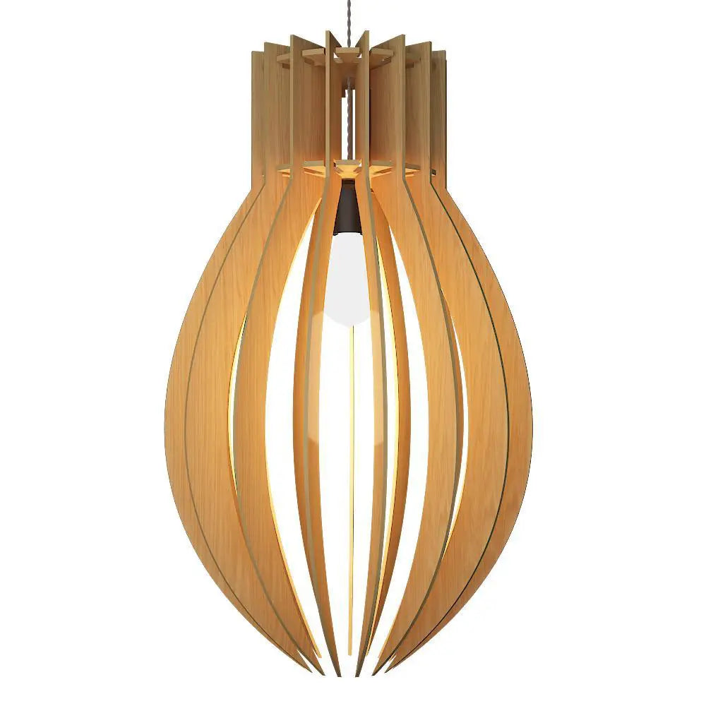 Modern Design Oval Shape Wooden Ceiling Lamp For Home Decoration Living Room