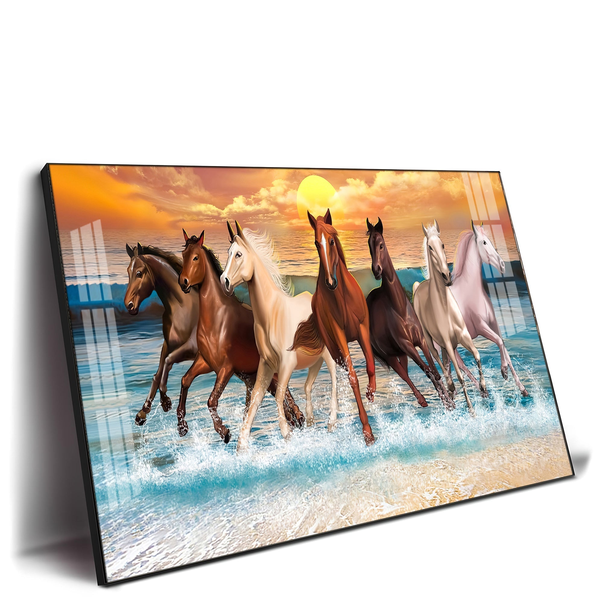 Colorful Horse Acrylic Wall Painting – Contemporary Horse Wall Art