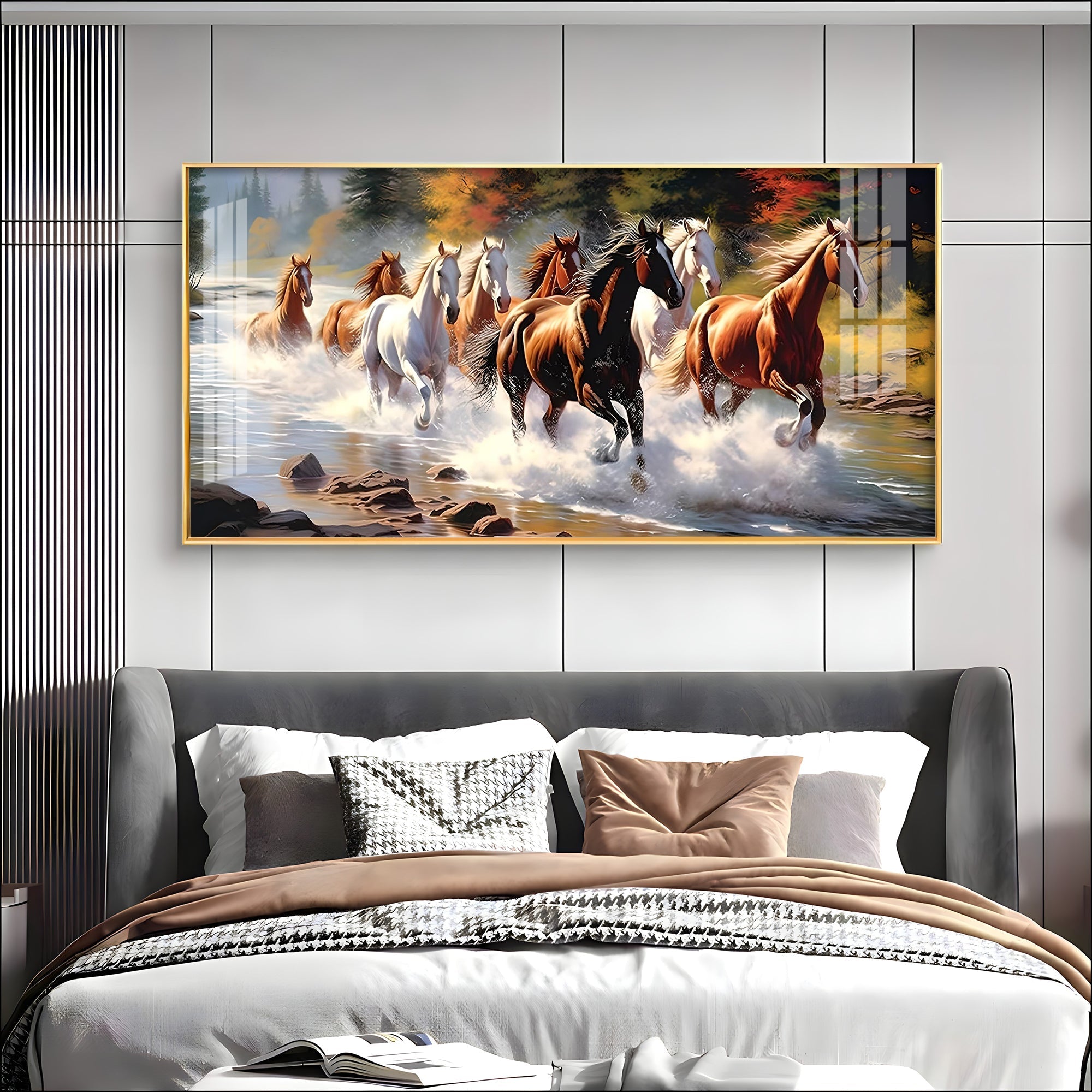 Contemporary Horse Acrylic Wall Painting – Trendy Horse Wall Décor