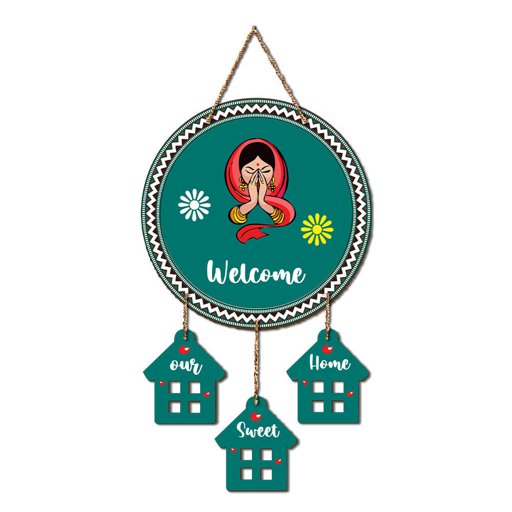 Welcome to Sweet Home Wooden Decorative Wall Hanging