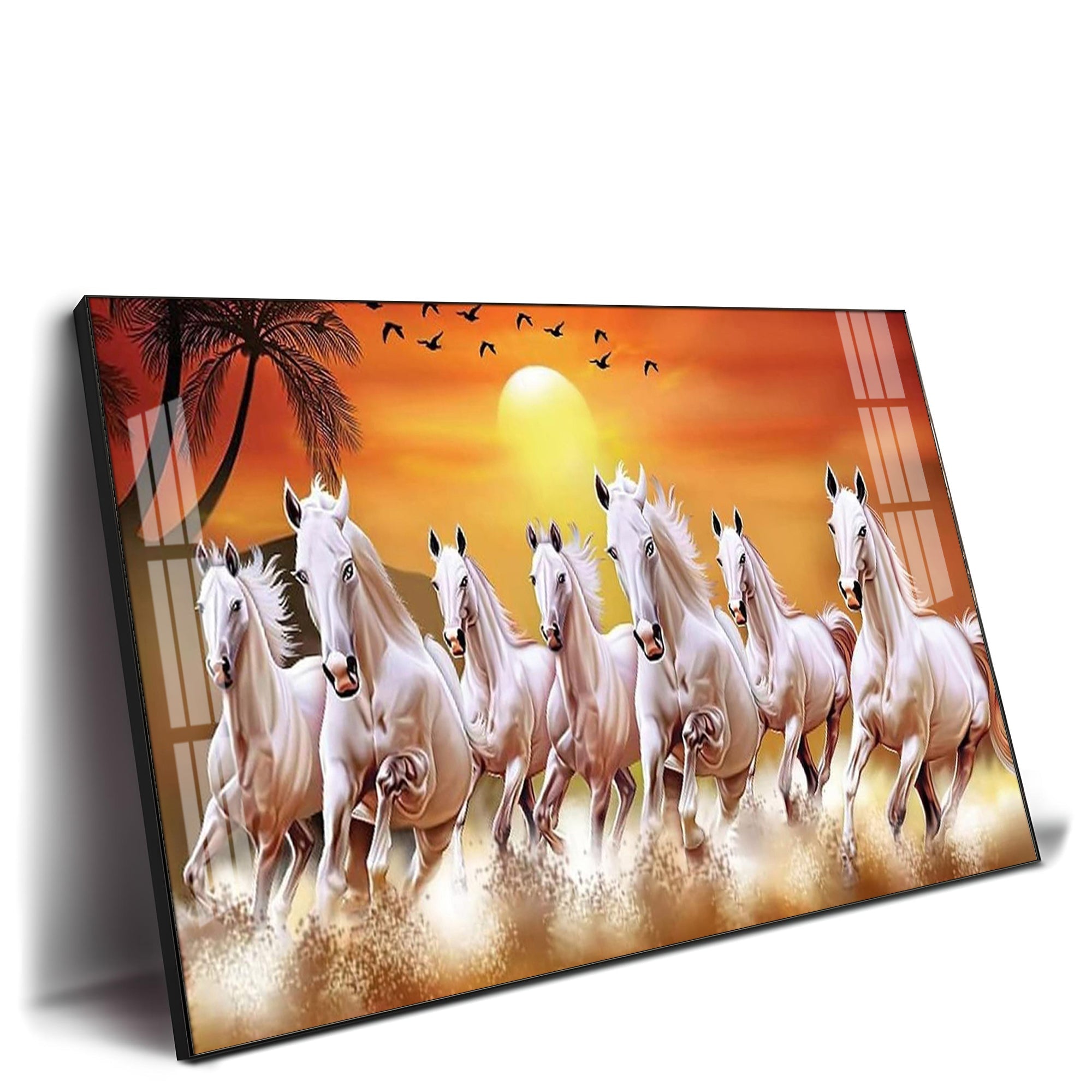 Elegant Horse Acrylic Wall Painting – Luxury Home Wall Décor