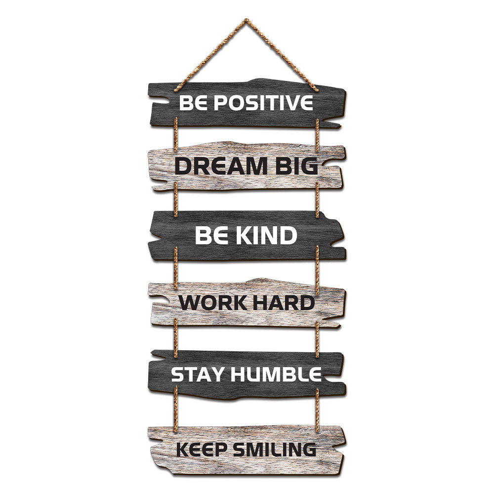 Decorative Motivational Quotes Printed Mdf Wooden Wall Hanging