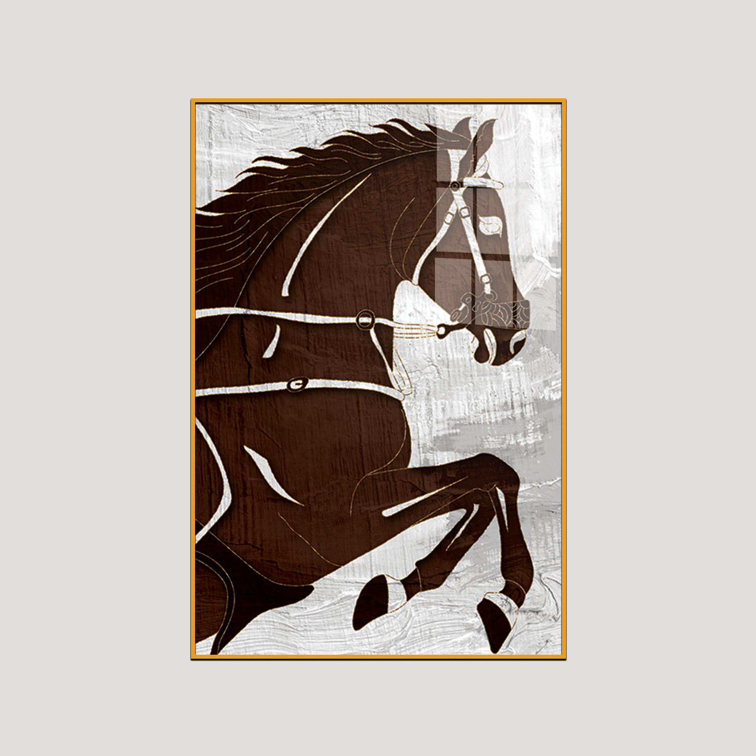 Dynamic Horse Acrylic Wall Painting – Bold & Modern Art for Interiors