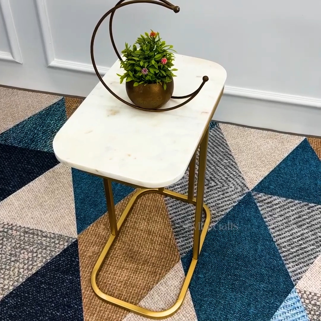 Suspended Styler Golden Metallic Side Coffee Table