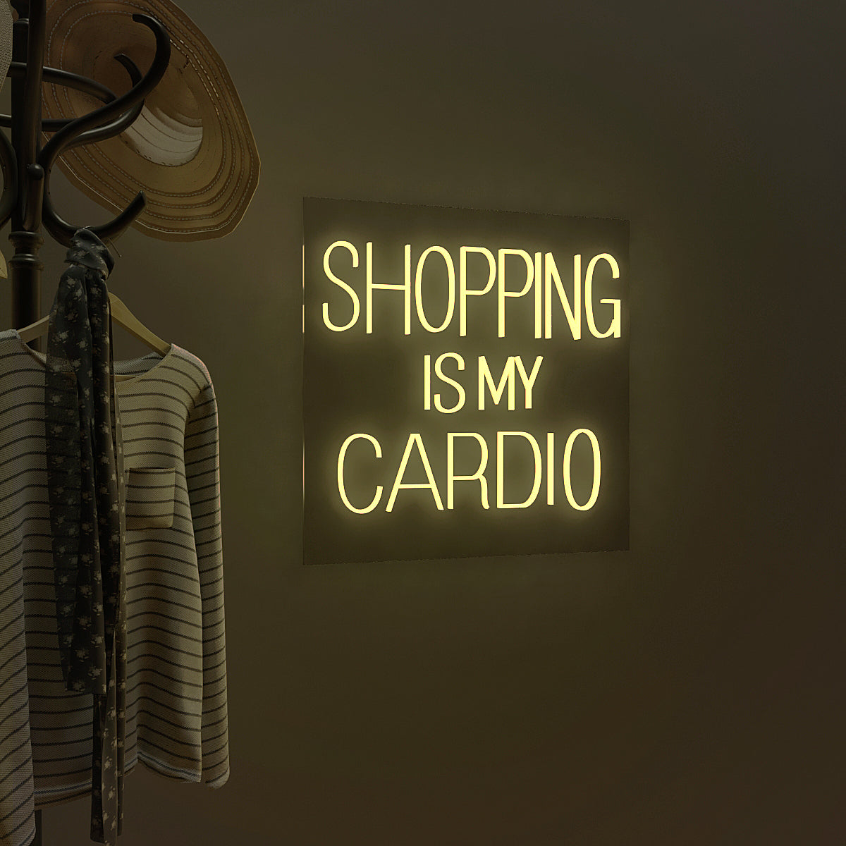 Shopping Is My Cardio LED Neon Light (Available in Multiple Colors)