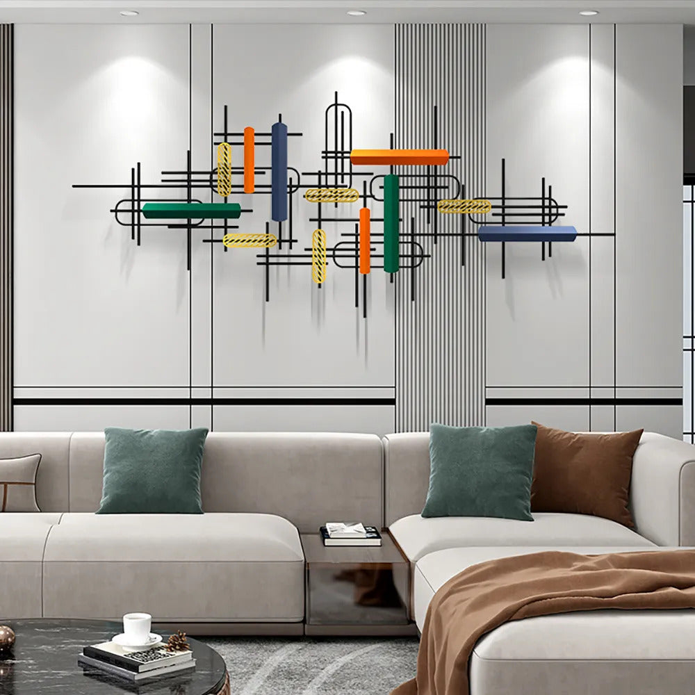 Multicolor Abstract Metal Wall Art