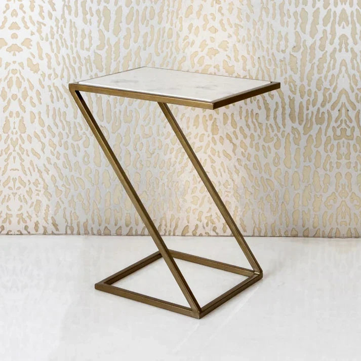 Slanting Chic Premium Metal Side Table