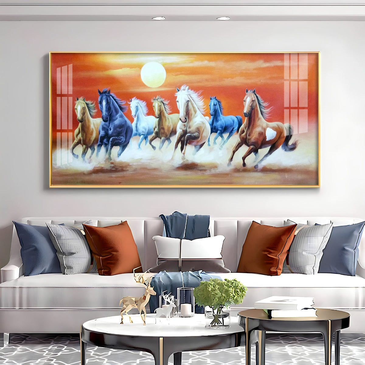 Horse Acrylic Wall Painting with Frame – Ready to Hang Wall Art