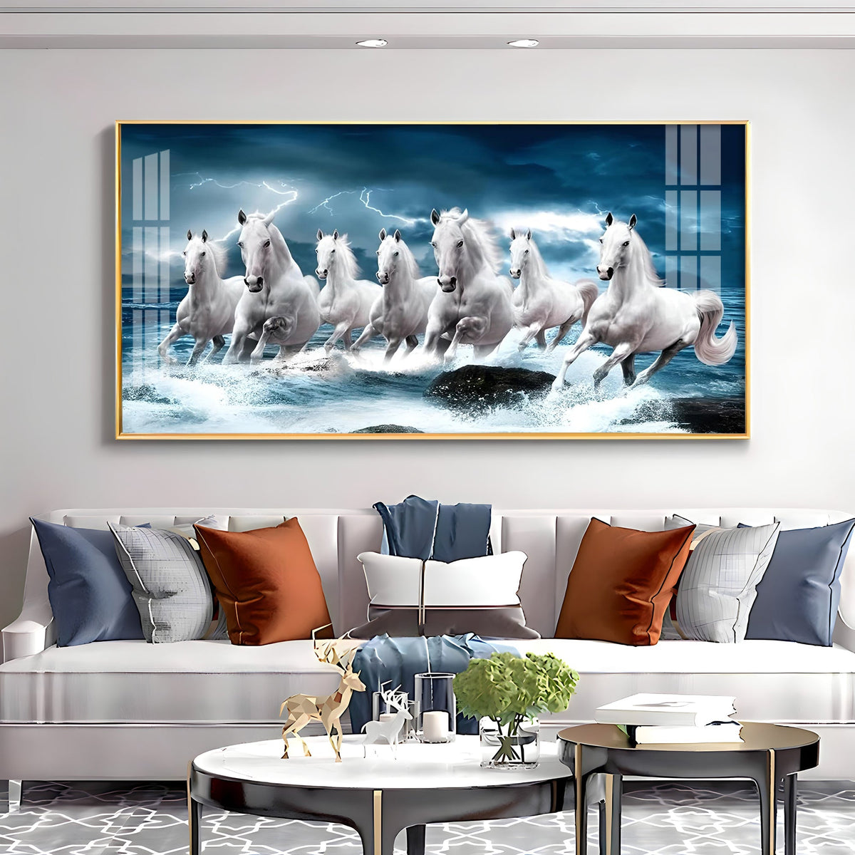 Horse Acrylic Wall Painting for Bedroom Décor – Elegant Horse Art