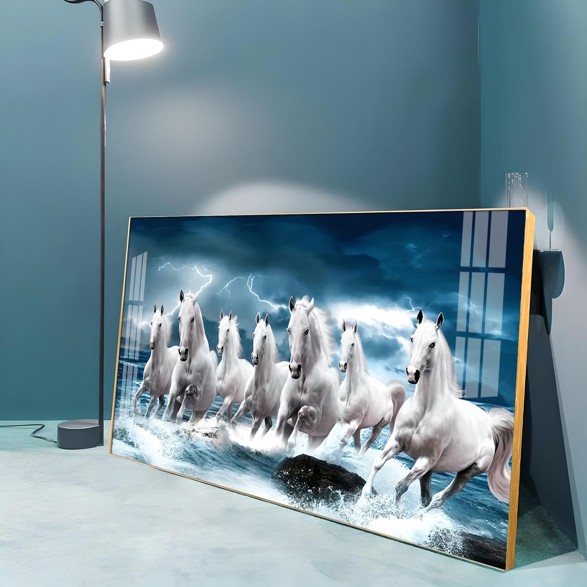 Horse Acrylic Wall Painting for Bedroom Décor – Elegant Horse Art