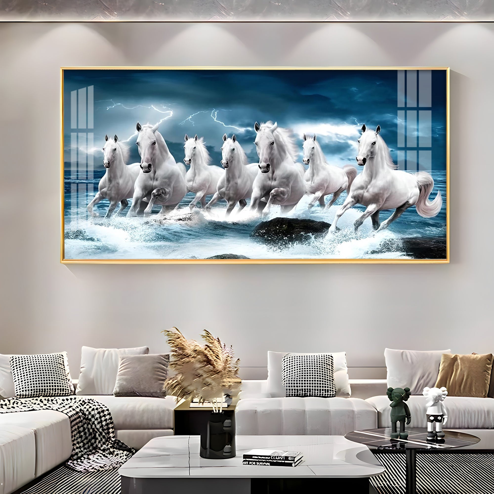 Horse Acrylic Wall Painting for Bedroom Décor – Elegant Horse Art