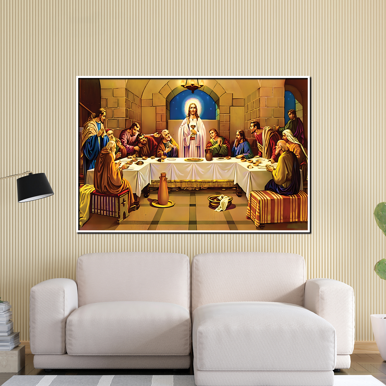Sovereign  Jesus Canvas Printed Wall Paintings for Living Room, Meditation Room, Bedroom, Churches, Hospitals